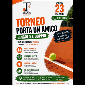 Torneo Porta un Amico – 23 Maggio ore 10.00